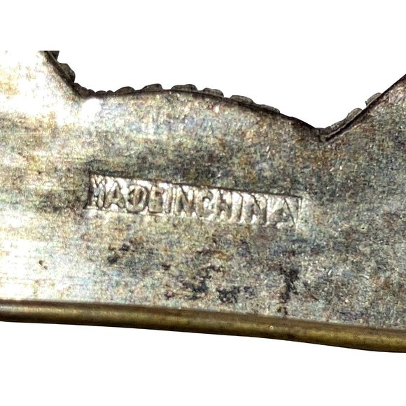 Chinese Carved Cinnabar Bow Pin Pot Metal - Picture 4 of 4